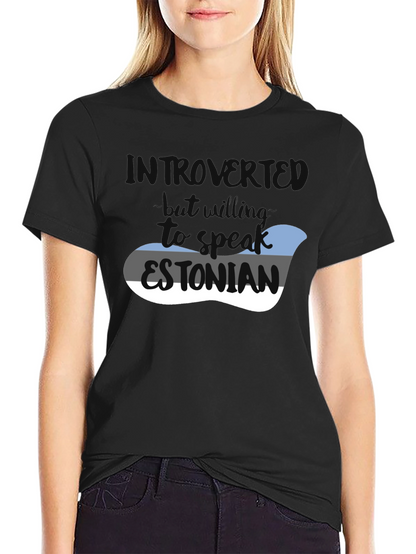 Camiseta Introvertido - Hablar Estonio