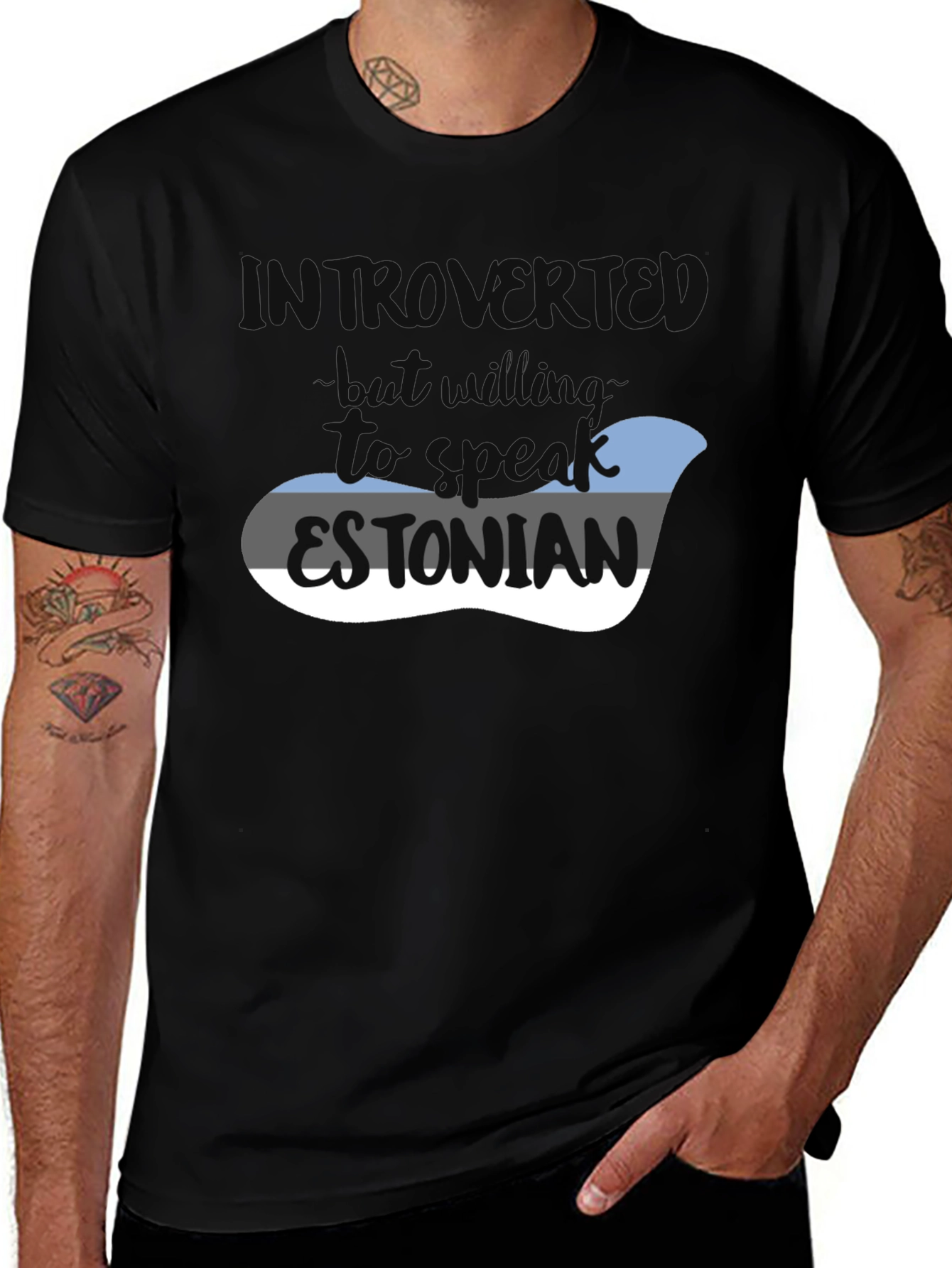 Camiseta Introvertido - Hablar Estonio