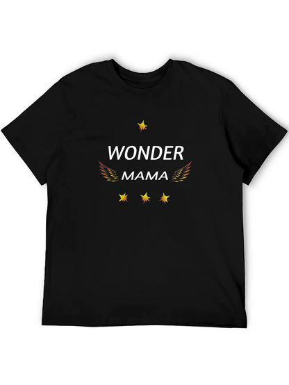 Camiseta Negra Wonder Mama para Mamás Maravillosas