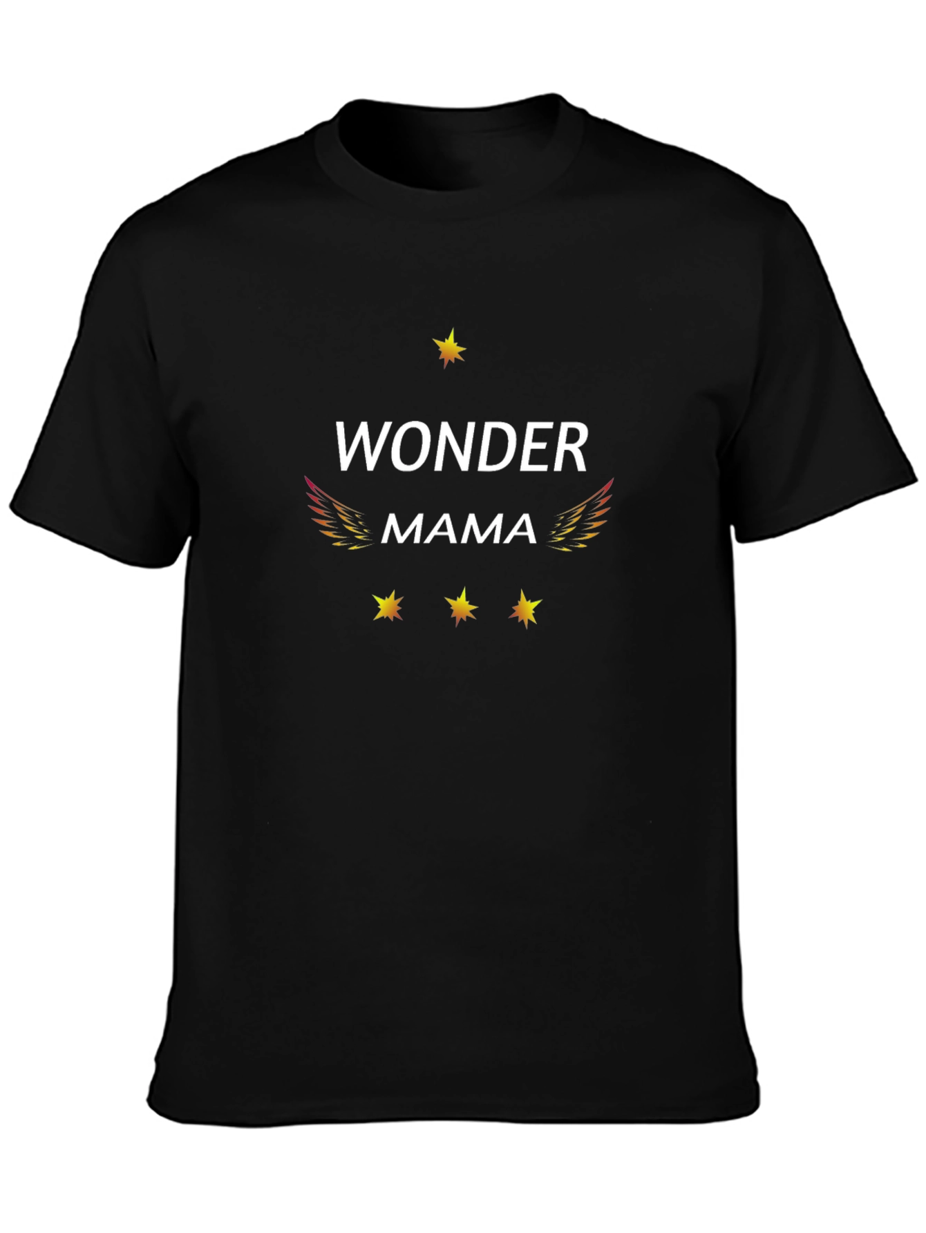 Camiseta Negra Wonder Mama para Mamás Maravillosas