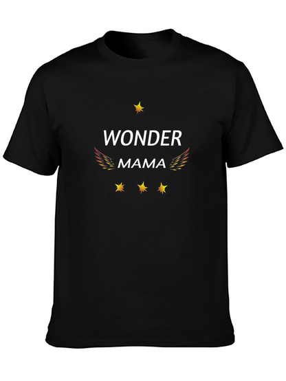Camiseta Negra Wonder Mama para Mamás Maravillosas