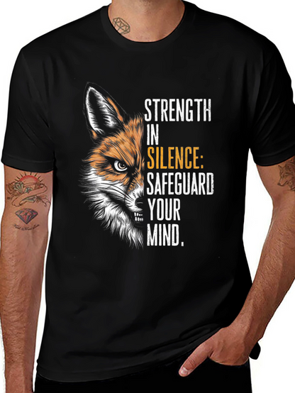 Camiseta Negra Fox: Fuerza en el Silencio