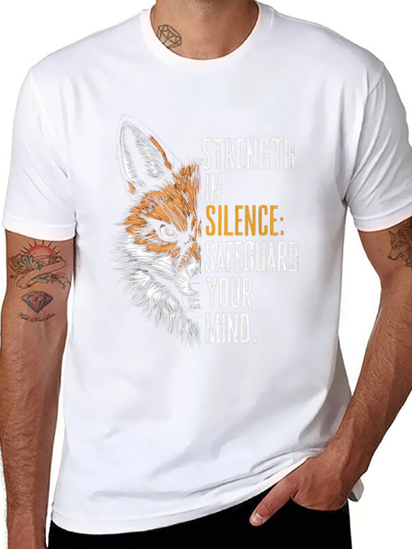 Camiseta Negra Fox: Fuerza en el Silencio