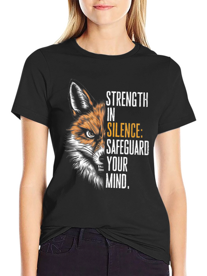 Camiseta Negra Fox: Fuerza en el Silencio