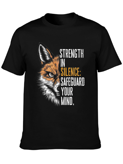 Camiseta Negra Fox: Fuerza en el Silencio