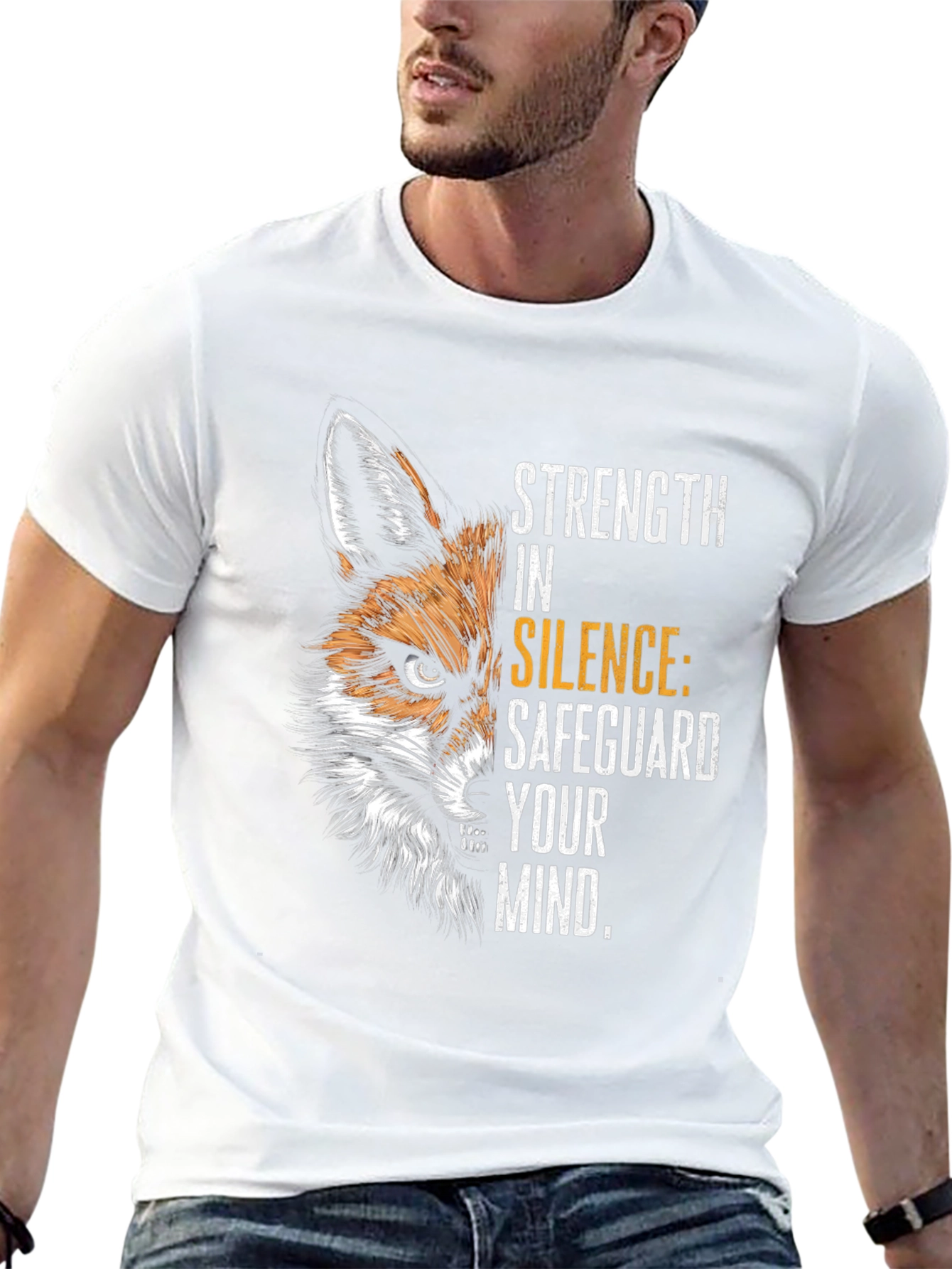 Camiseta Negra Fox: Fuerza en el Silencio