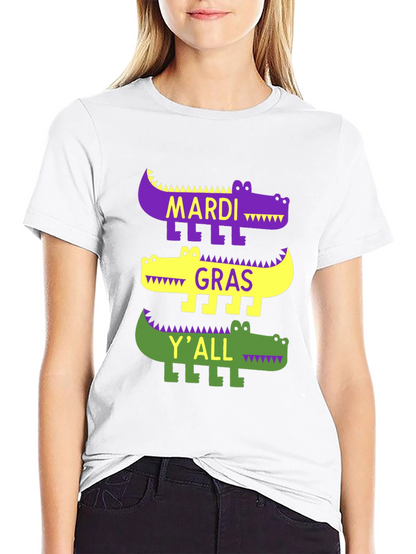 Camiseta Mardi Gras con diseño de caimán