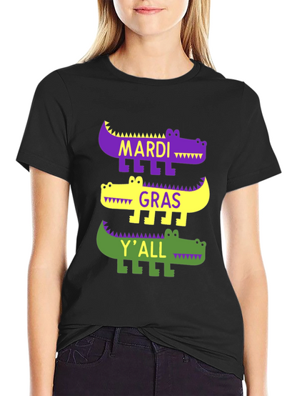 Camiseta Mardi Gras con diseño de caimán