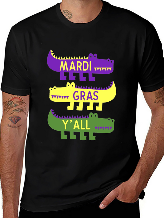 Camiseta Mardi Gras con diseño de caimán