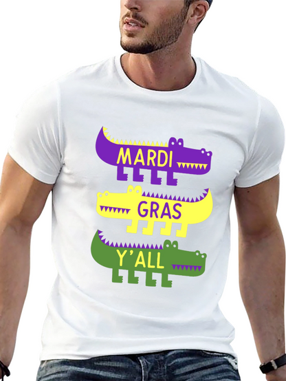 Camiseta Mardi Gras con diseño de caimán