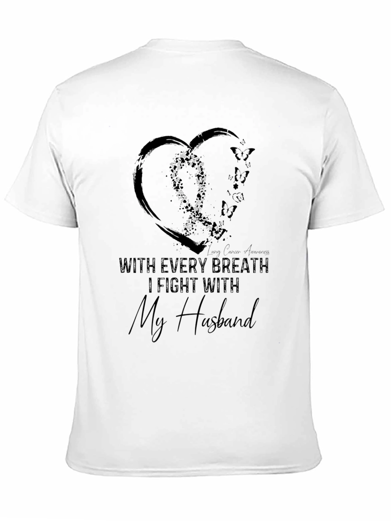 Camiseta Negra: Lucha Contra el Cáncer de Pulmón