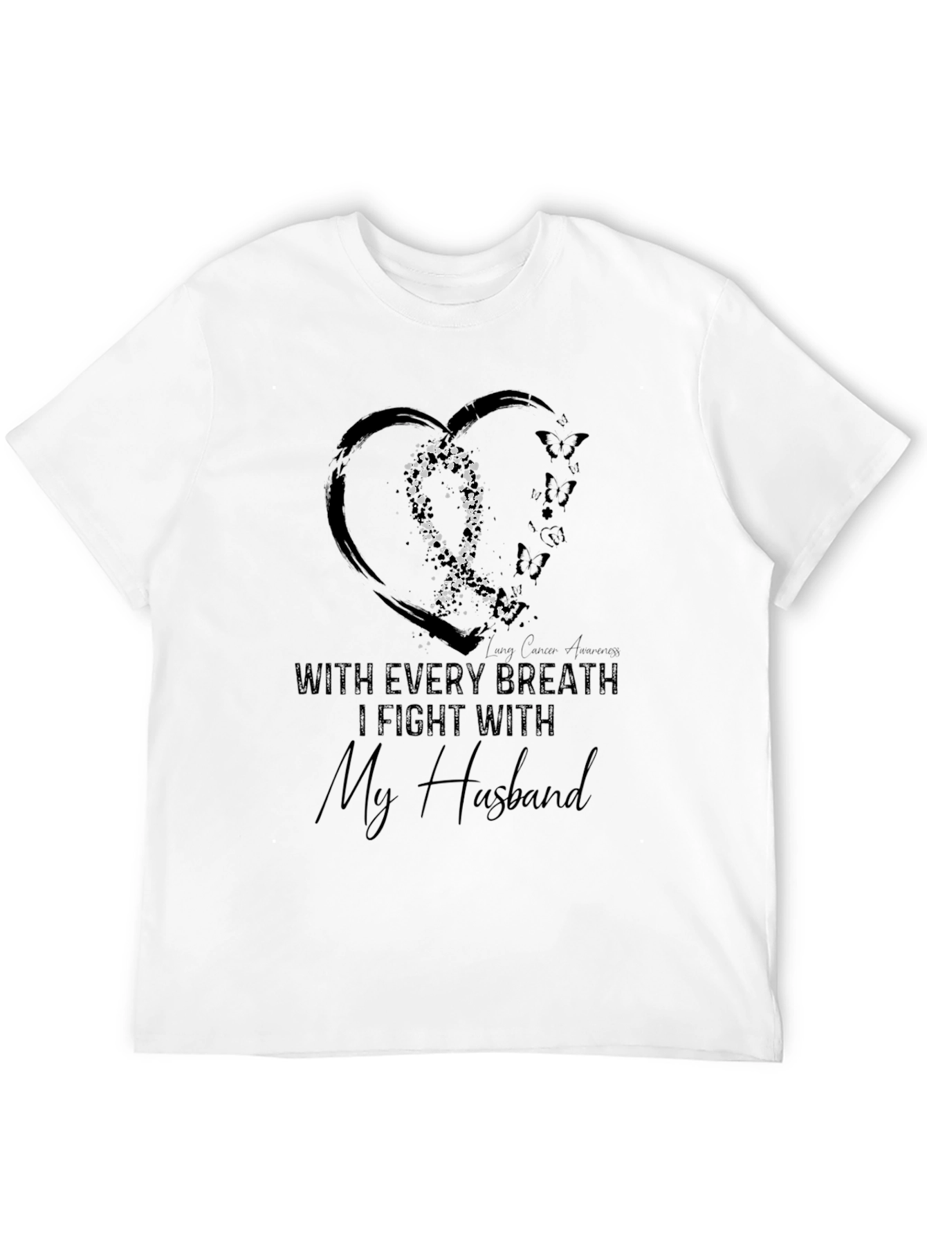 Camiseta Negra: Lucha Contra el Cáncer de Pulmón