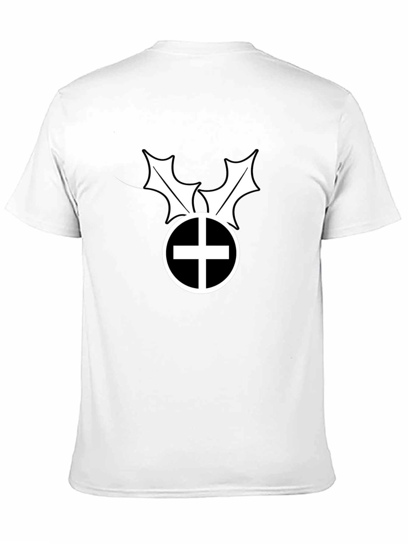 Camiseta Negra con Estampado Gráfico Circular