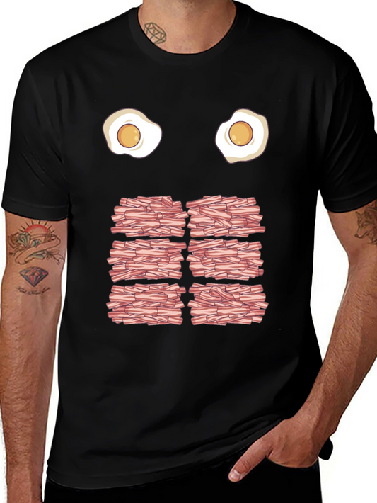 Camiseta con Diseño Desayuno Divertido: Huevos y Tiras de Bacon