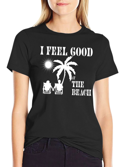 Camiseta Negra I Feel Good At The Beach