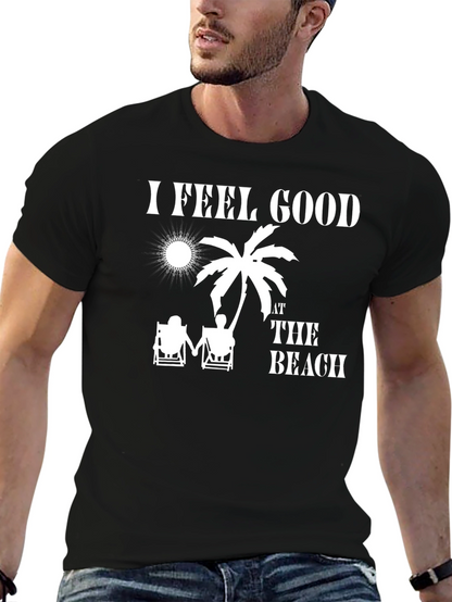Camiseta Negra I Feel Good At The Beach