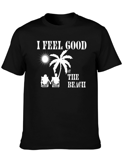 Camiseta Negra I Feel Good At The Beach