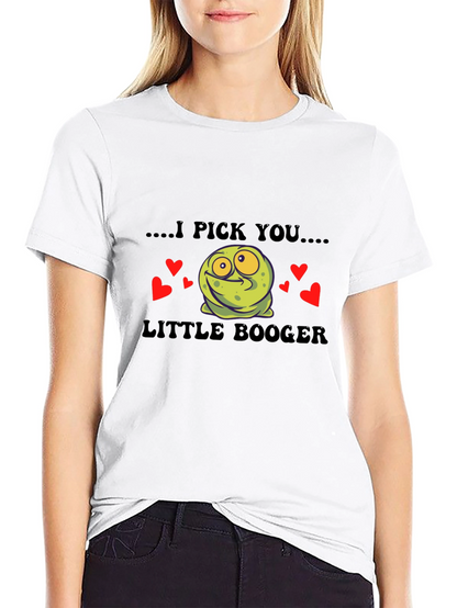 Camiseta Negra I Pick You Little Booger Divertida