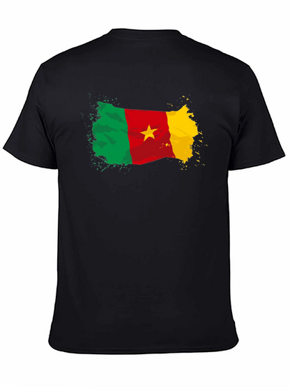 Camiseta Negra Bandera Camerún con Estrella