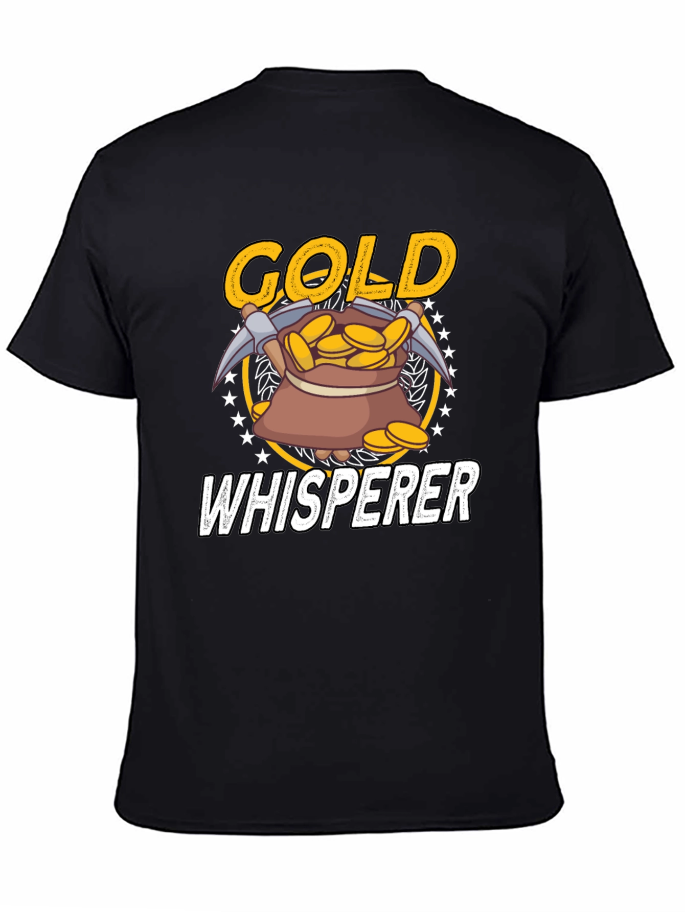 Camiseta Negra Gold Whisperer para Hombre