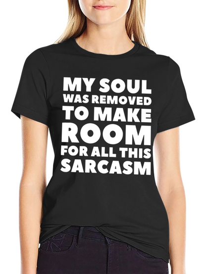 Camiseta Negra: Mi Alma y Sarcasmo