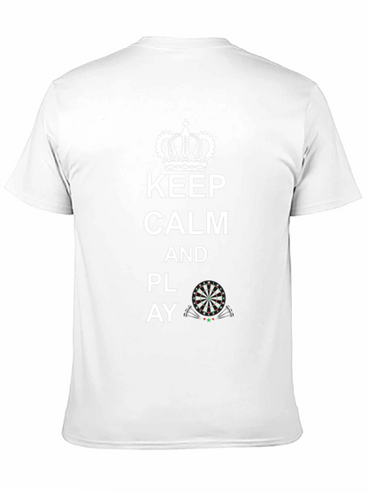 Camiseta Negra: Keep Calm and Play Darts