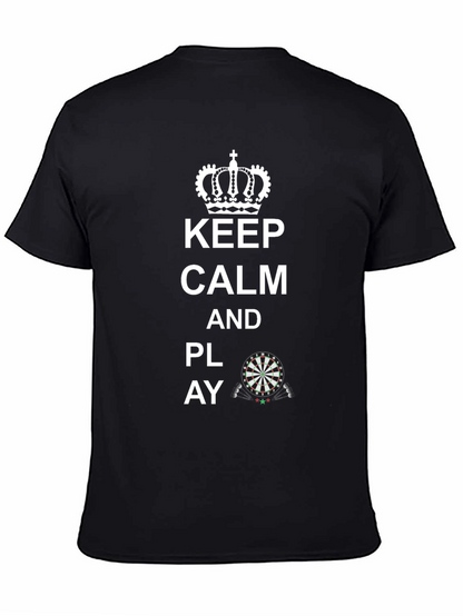 Camiseta Negra: Keep Calm and Play Darts