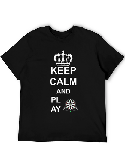 Camiseta Negra: Keep Calm and Play Darts