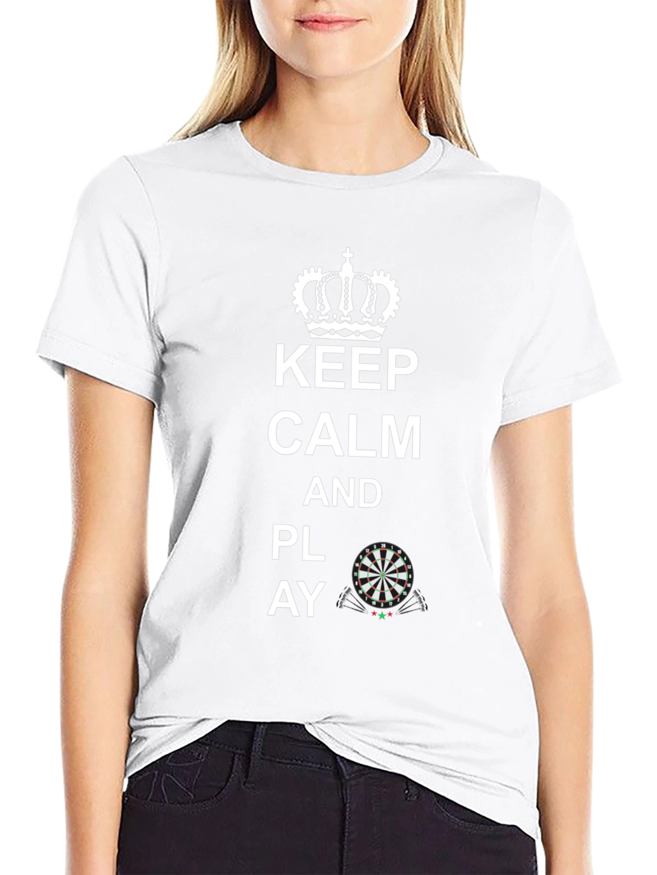 Camiseta Negra: Keep Calm and Play Darts