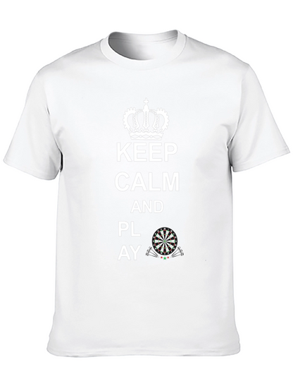 Camiseta Negra: Keep Calm and Play Darts