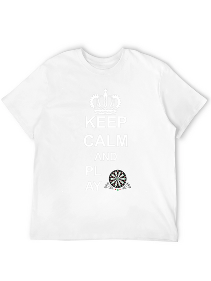 Camiseta Negra: Keep Calm and Play Darts