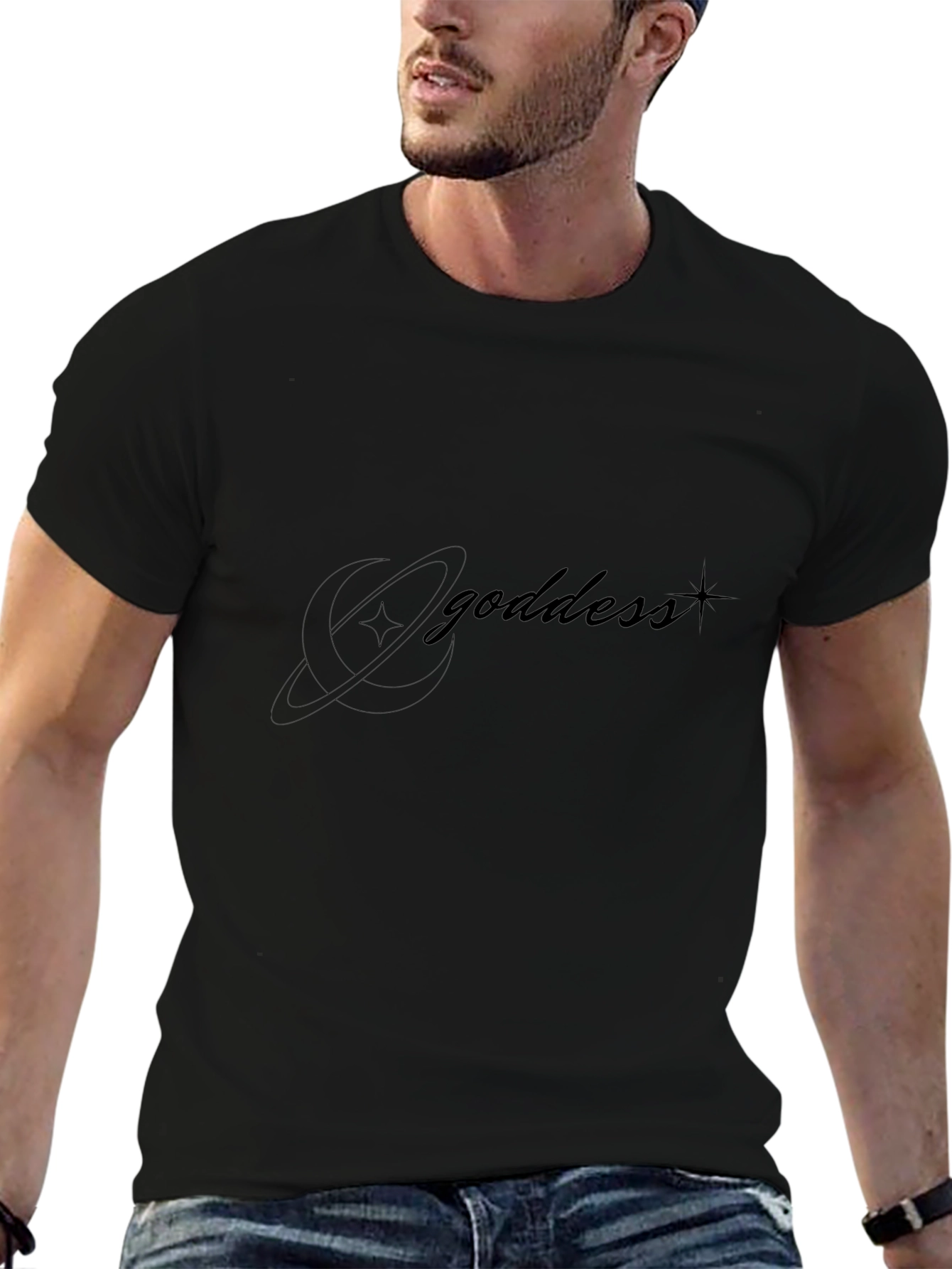 Camiseta Negra Goddess para Hombre