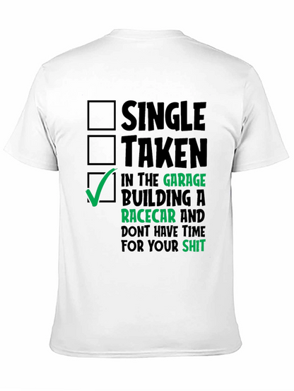 Camiseta Hombre: Garage Construcción Coche de Carreras