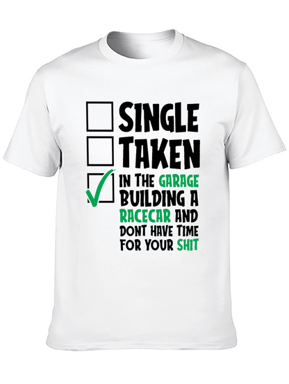 Camiseta Hombre: Garage Construcción Coche de Carreras