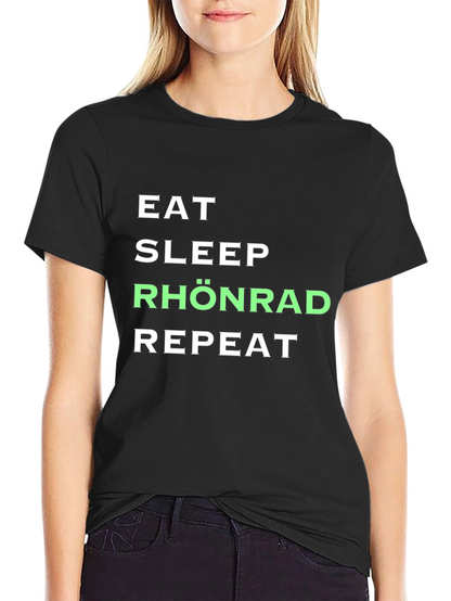Camiseta Negra Eat Sleep Rhönrad Repeat