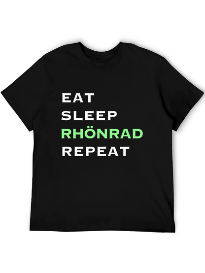 Camiseta Negra Eat Sleep Rhönrad Repeat