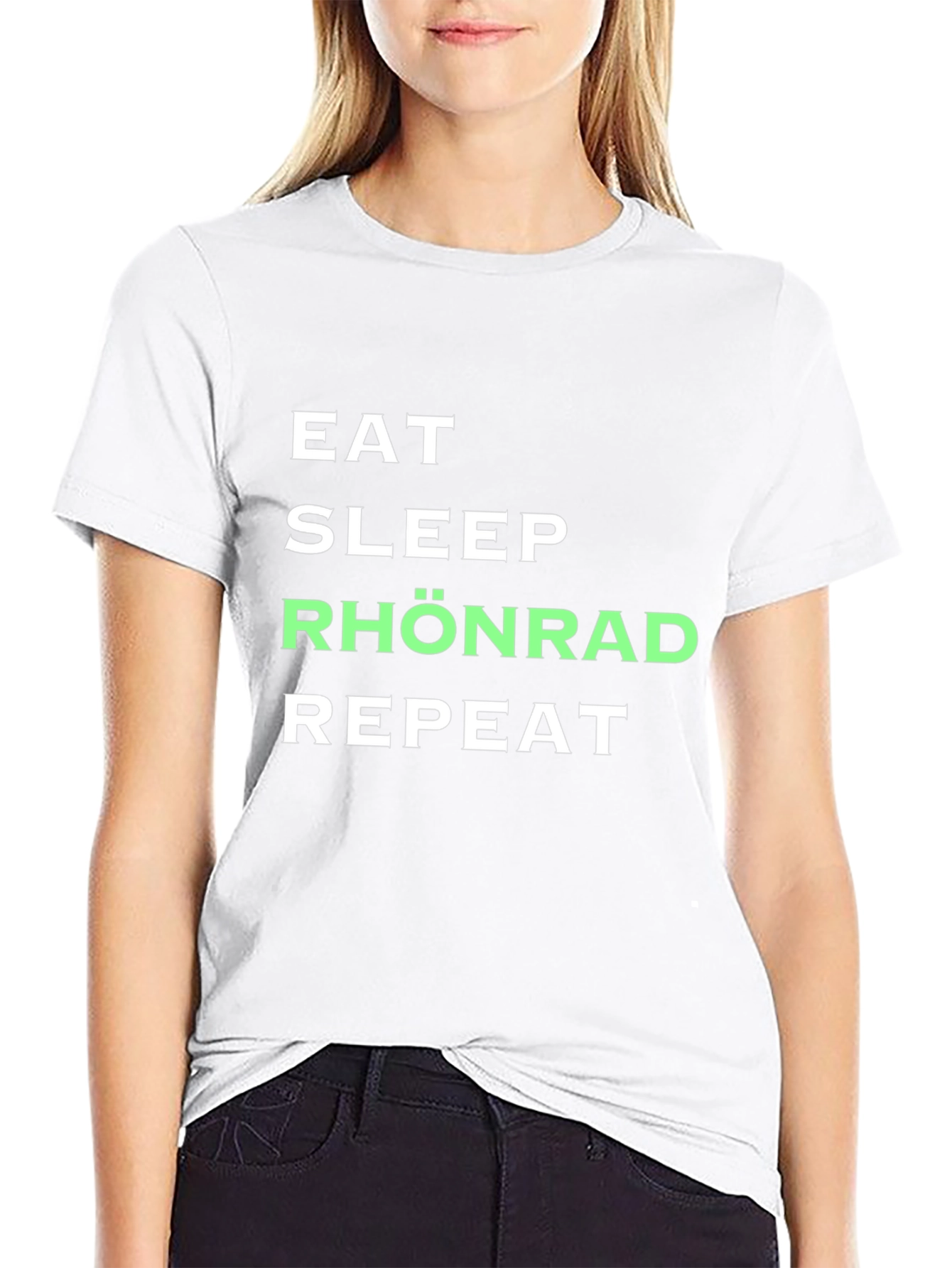 Camiseta Negra Eat Sleep Rhönrad Repeat