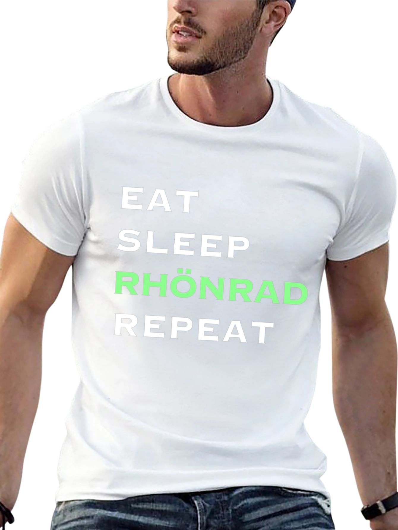 Camiseta Negra Eat Sleep Rhönrad Repeat
