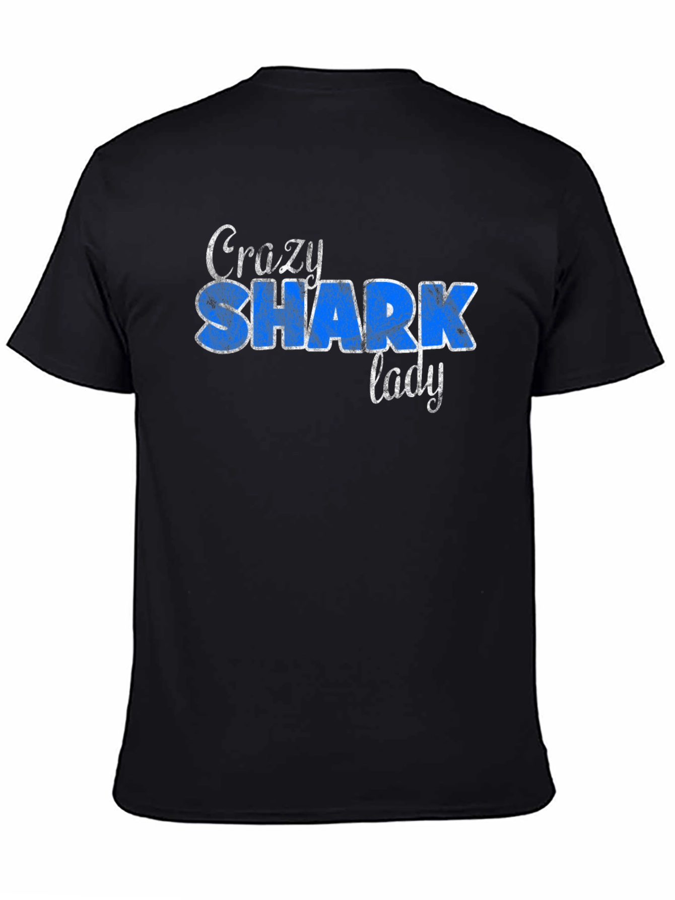 Camiseta Negra Crazy Shark Lady