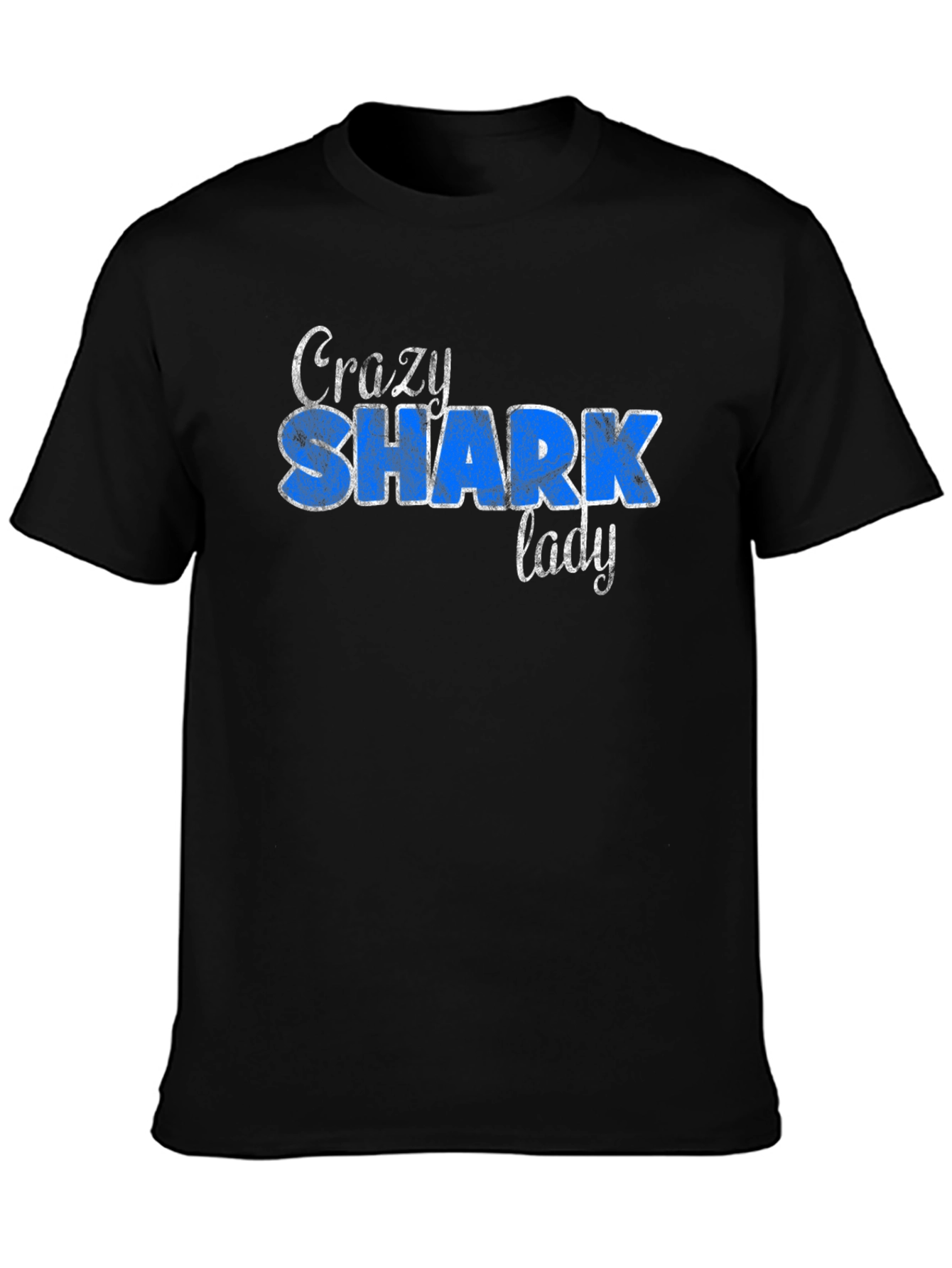 Camiseta Negra Crazy Shark Lady