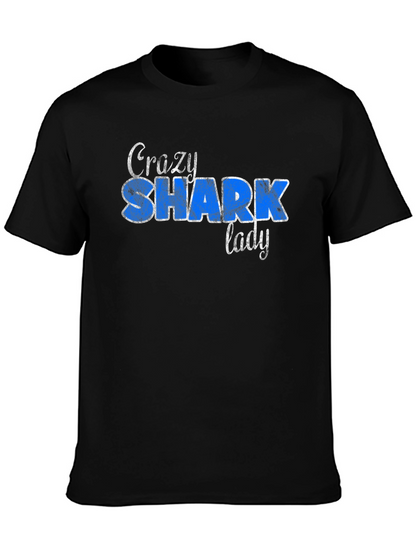 Camiseta Negra Crazy Shark Lady