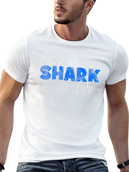 Camiseta Negra Crazy Shark Lady