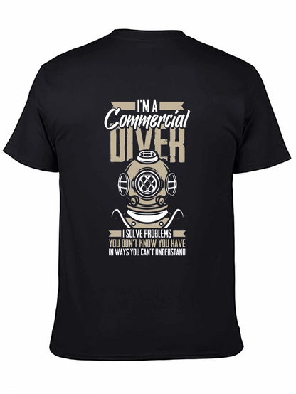 Camiseta Negra Buzo Comercial - Resuelvo Problemas