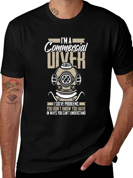 Camiseta Negra Buzo Comercial - Resuelvo Problemas