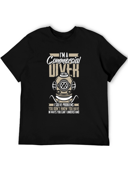 Camiseta Negra Buzo Comercial - Resuelvo Problemas