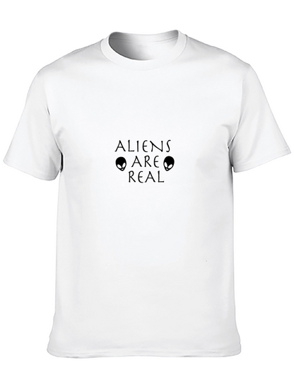 Camiseta Negra: Aliens Are Real - Diseño Casual