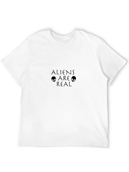 Camiseta Negra: Aliens Are Real - Diseño Casual