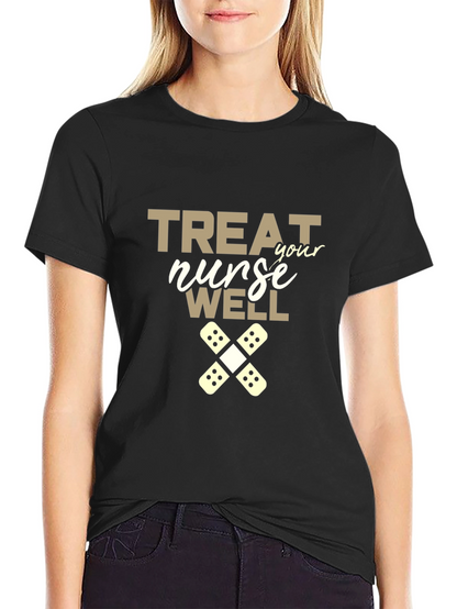 Camiseta Negra: Trata Bien a Tu Enfermera