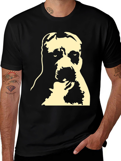 Camiseta Negra con Diseño de Pitbull