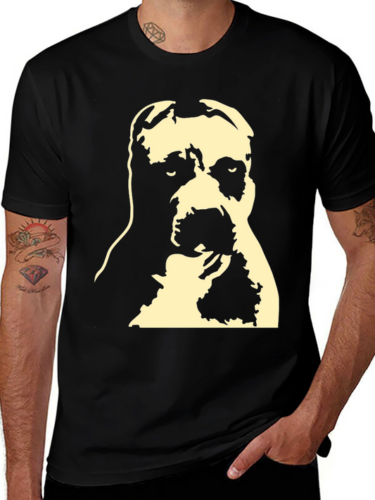 Camiseta Negra con Diseño de Pitbull